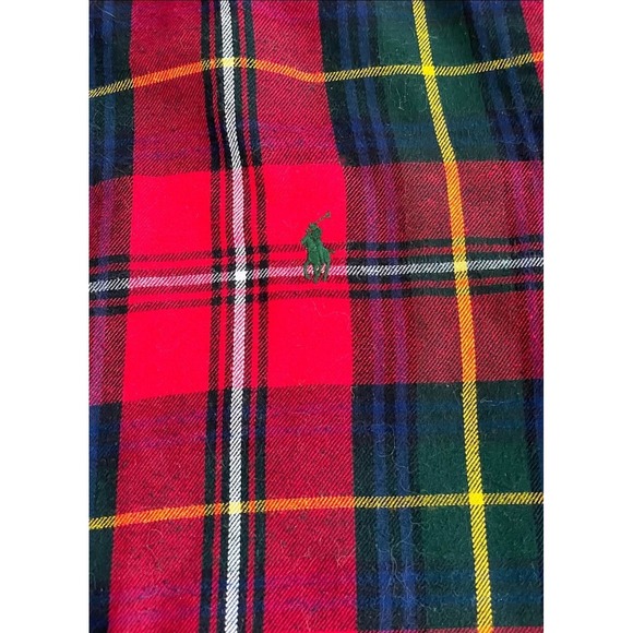 Polo Ralph Lauren Green Red Plaid Performance Flannel Classic Fit Men's S - Picture 5 of 6